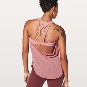 Lululemon Free To Be Serene Tank (2 In 1) Support For C/D Cup Heathered Quicksan